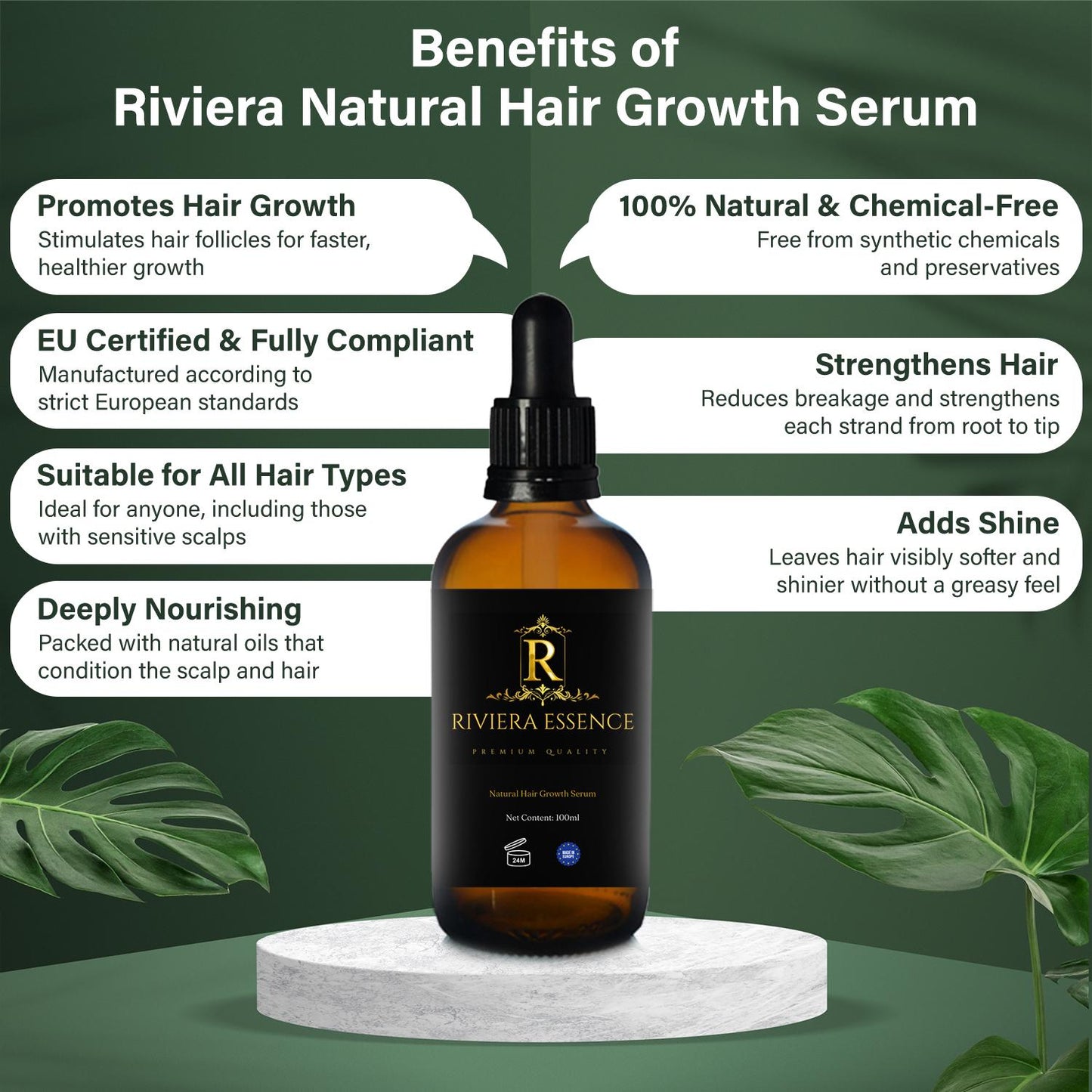Riviera Essence Natural Hair Growth Serum